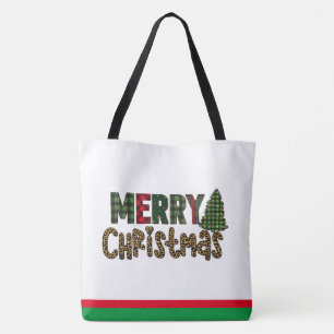 Aangepaste kerstcadeaus   kerstboom ontdaan tote bag