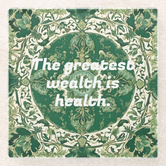 Aangepaste kerstcadeaus voor fysiotherapeuten glazen onderzetter (Voorkant)