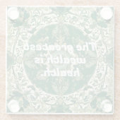 Aangepaste kerstcadeaus voor fysiotherapeuten glazen onderzetter (Achterkant)