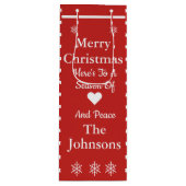 Aangepaste kerstcadeautas wijn cadeautas (Voorkant)