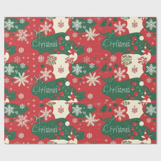 Aangepaste kerstcadeauverpakking cadeaupapier (Vlak)