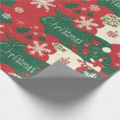 Aangepaste kerstcadeauverpakking cadeaupapier (Hoek)