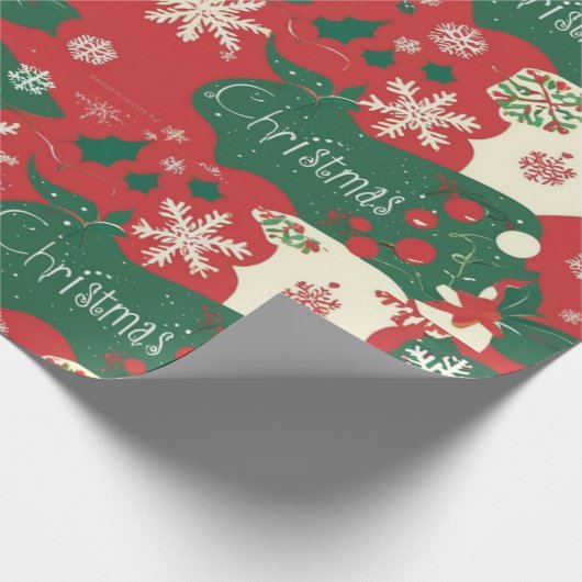 Aangepaste kerstcadeauverpakking cadeaupapier (Hoek)