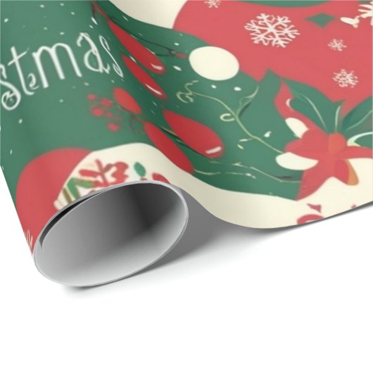 Aangepaste kerstcadeauverpakking cadeaupapier (Rol Hoek)