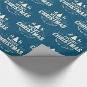 Aangepaste kerstdagen voor aangepaste familie cadeaupapier (Hoek)