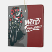 Aangepaste kerstdagen voor foto's en tekst keramisch ornament (Links)