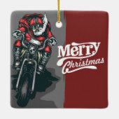 Aangepaste kerstdagen voor foto's en tekst keramisch ornament (Achterkant)