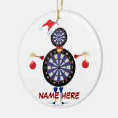 Aangepaste Kerstdartspeler Keramisch Ornament (Links)