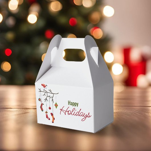 Aangepaste kerstdecoratie gunstbox bedankdoosjes