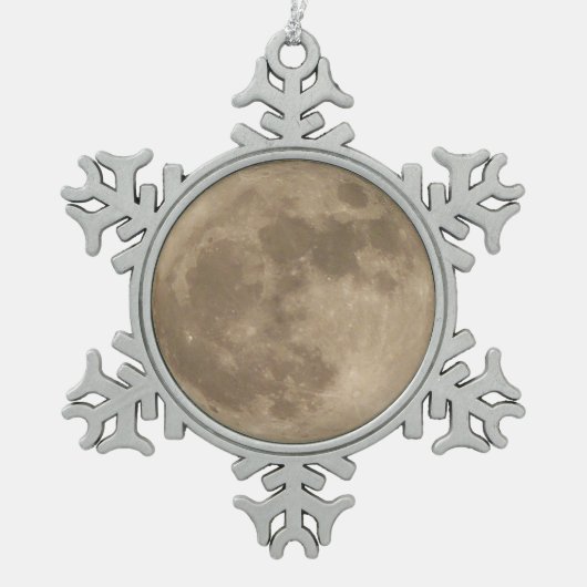 Aangepaste kerstdecoratie voor Moon Ornament (Voorkant)