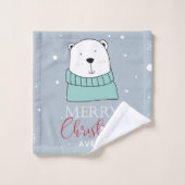 Aangepaste kerstdierstijl Cartoon Bad Handdoek (Wasdoekje)