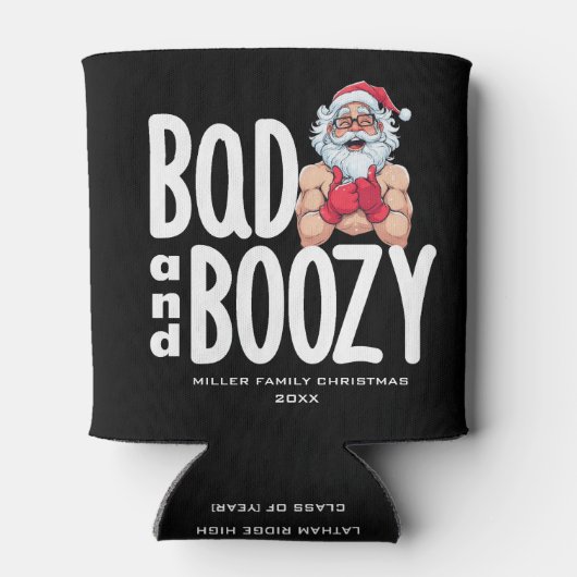 Aangepaste kerstfeest bierkoeler - Gepersonaliseer (Achterkant)