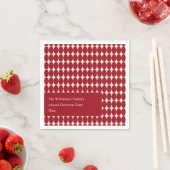 Aangepaste Kerstfeest Rood Kralen Festive Chic Servet (Insitu)