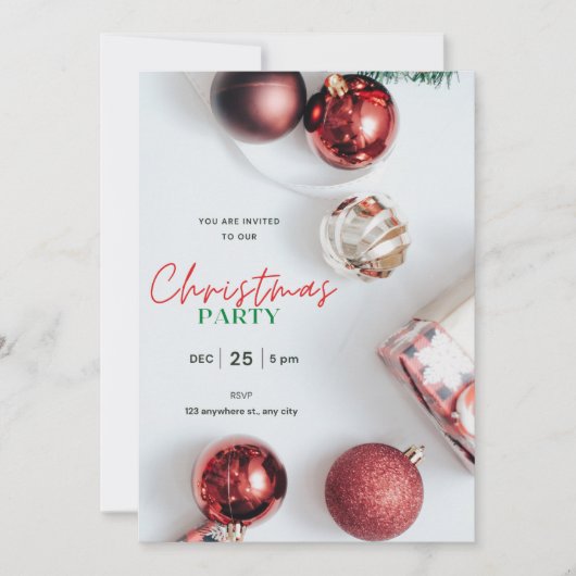 Aangepaste Kerstfeest uitnodigen! Kaart (Voorkant)