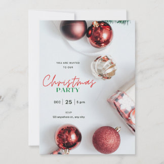 Aangepaste Kerstfeest uitnodigen! Kaart