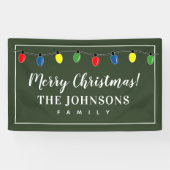 Aangepaste kerstfeestbanner voor familie spandoek (Horizontaal)