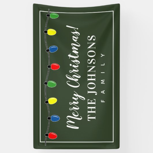 Aangepaste kerstfeestbanner voor familie spandoek (Verticaal)