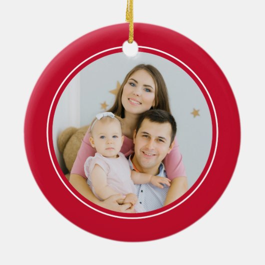 Aangepaste kerstfeestdag Christus Religie Keramisch Ornament (Achterkant)