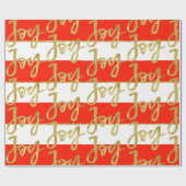 Aangepaste kerstfeestdag-groet-Joy. Cadeaupapier (Vlak)
