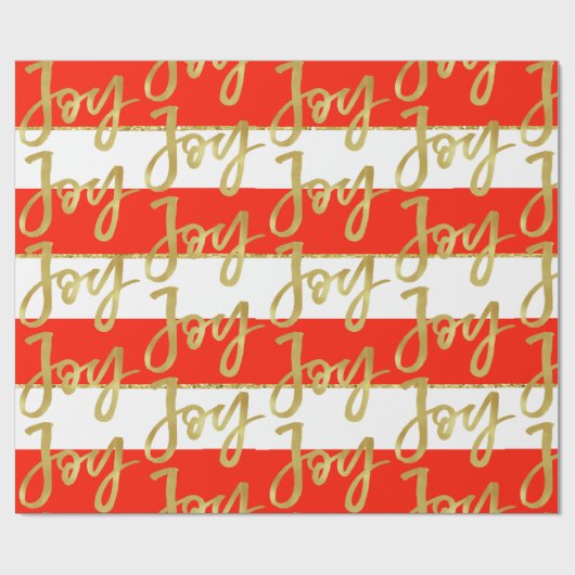 Aangepaste kerstfeestdag-groet-Joy. Cadeaupapier (Vlak)