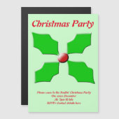 Aangepaste kerstfeestdag magnetische uitnodiging (Voorkant / Achterkant)