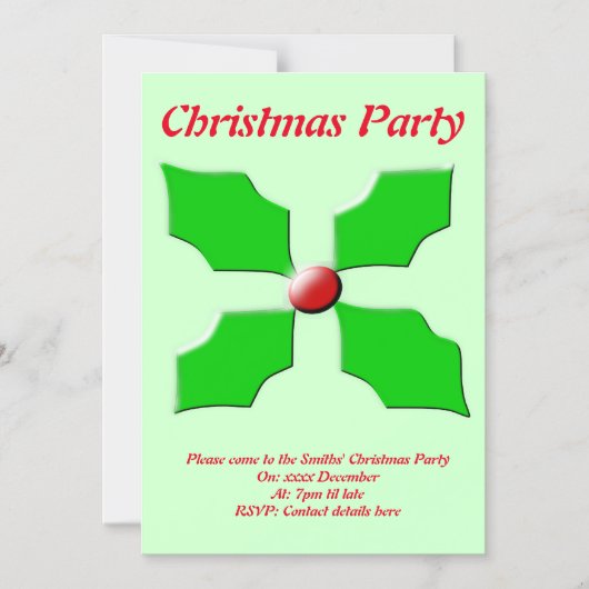 Aangepaste kerstfeestdag magnetische uitnodiging (Voorkant)