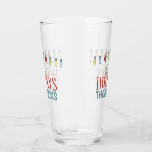 Aangepaste kerstfeestdag Sjabloon Glas (Links)