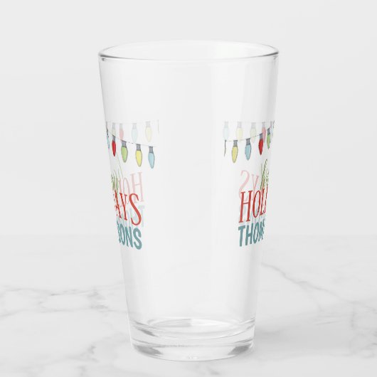 Aangepaste kerstfeestdag Sjabloon Glas (Rechts)