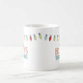 Aangepaste kerstfeestdag stijlvolle familienaam koffiemok (Center)