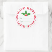 Aangepaste kerstfeestdag van en naar label sticker (Tas)