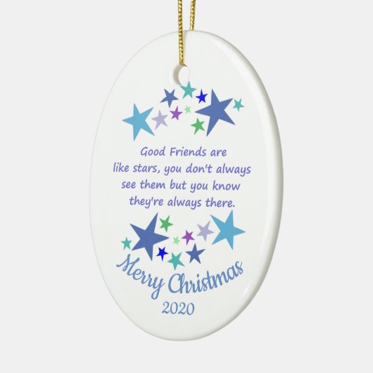 Aangepaste kerstfeestdagen, goede vrienden zoals s keramisch ornament (Links)