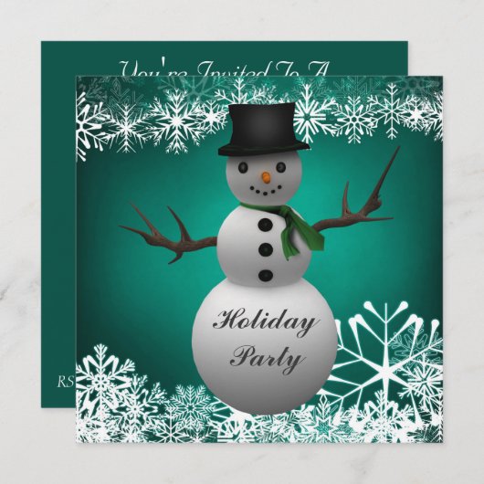 Aangepaste kerstfeestdagen kaart (Voorkant / Achterkant)