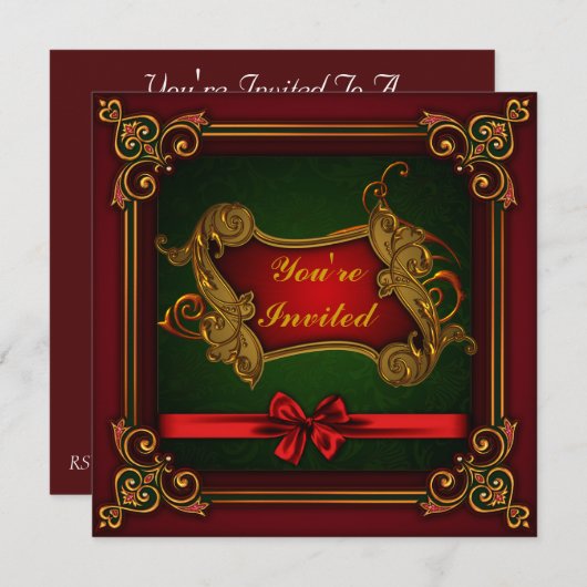 Aangepaste kerstfeestdagen kaart (Voorkant / Achterkant)