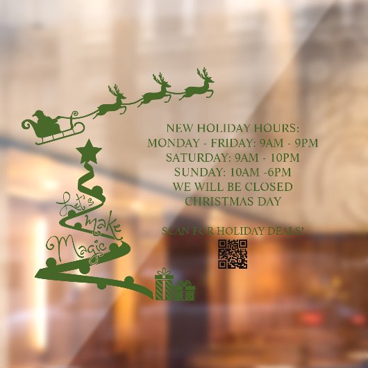 Aangepaste kerstfeestdagen - Venster Uren voor win Raamsticker (Vel 2)