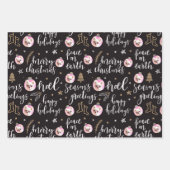 Aangepaste kerstfeestdagen voor foto's Calligrafie Inpakpapier Vel (Voorkant)