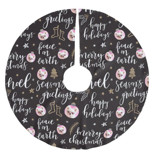 Aangepaste kerstfeestdagen voor foto's Calligrafie Kerstboom Rok (Voorkant)