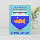 Aangepaste kerstfeestdagen voor goudvis kaart (Staand voorkant)