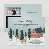 Aangepaste kerstfeestelijke e-agent voor foto's feestdagenkaart (Voorkant / Achterkant)