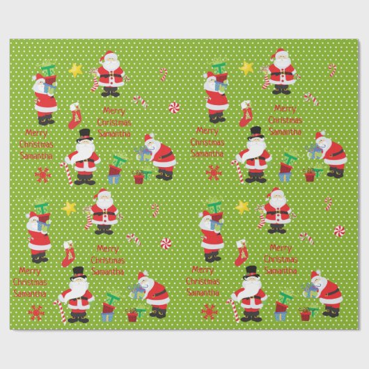 Aangepaste kerstfeestelijke kerst voor kerstmis cadeaupapier (Vlak)