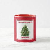 Aangepaste kerstfeestelijke kerstboom mok (Midden)