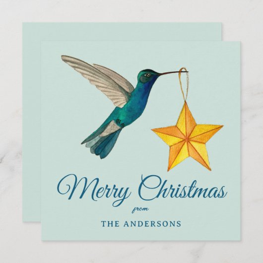 Aangepaste kerstfeestelijke kerstkaart (Voorkant / Achterkant)