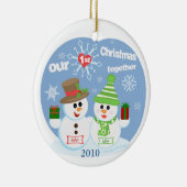 Aangepaste kerstfeestelijke versiering keramisch ornament (Rechts)