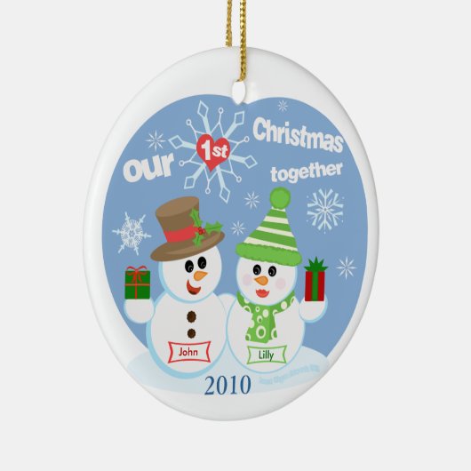 Aangepaste kerstfeestelijke versiering keramisch ornament (Rechts)