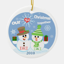 Aangepaste kerstfeestelijke versiering keramisch ornament