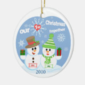 Aangepaste kerstfeestelijke versiering keramisch ornament (Links)