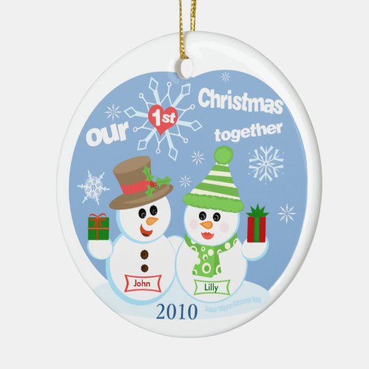 Aangepaste kerstfeestelijke versiering keramisch ornament (Links)