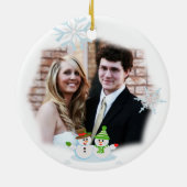 Aangepaste kerstfeestelijke versiering keramisch ornament (Achterkant)