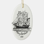 Aangepaste kerstfeestelijke  zeilkunst keramisch ornament (Rechts)