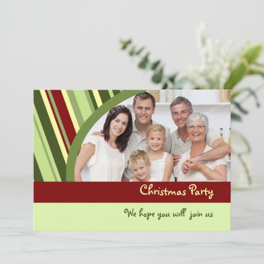 Aangepaste kerstfeestfotokaart kaart (Staand voorkant)