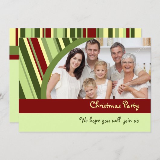 Aangepaste kerstfeestfotokaart kaart (Voorkant / Achterkant)